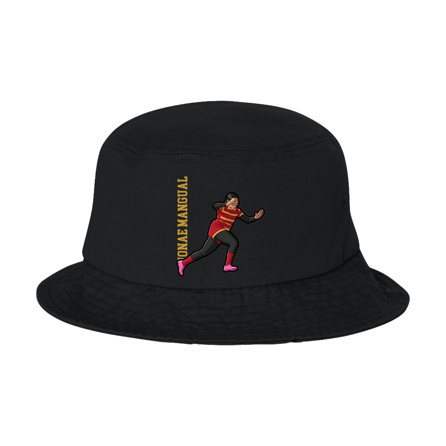 Bucket Cap — Name Vertical in Black