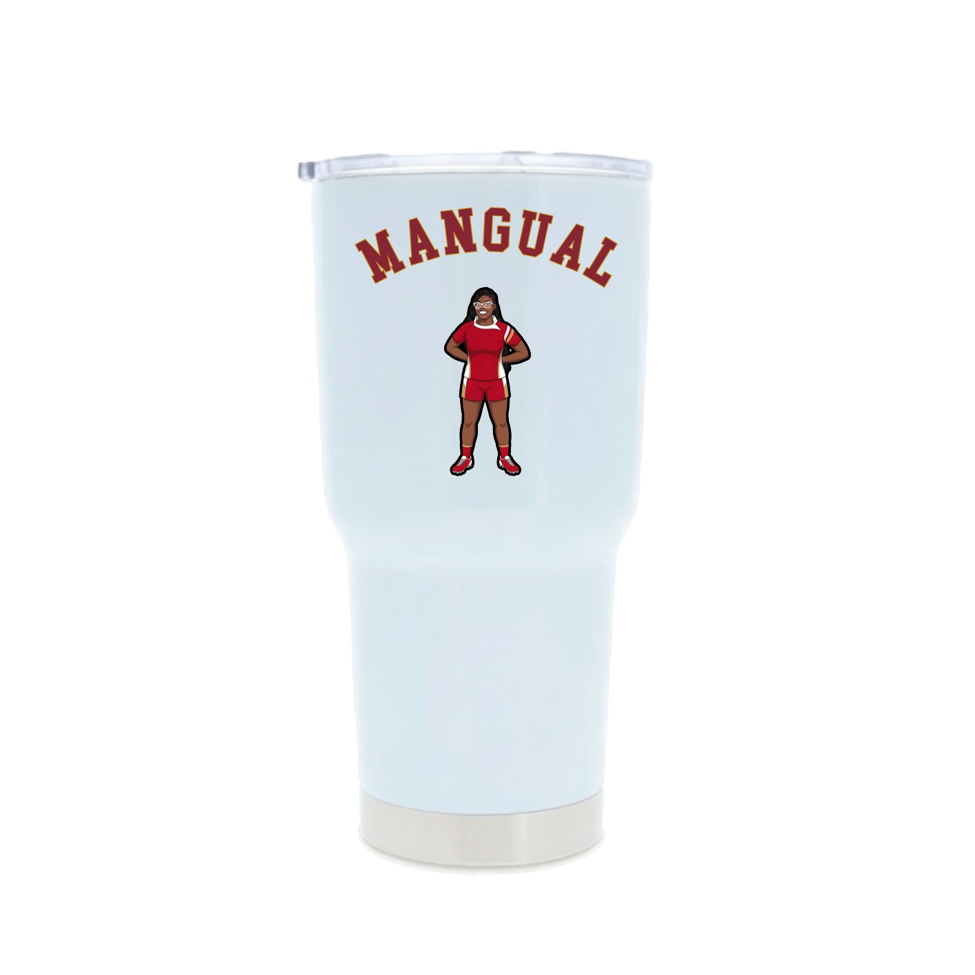 30oz Stainless Steel Tumbler — Shirsey Arch in White