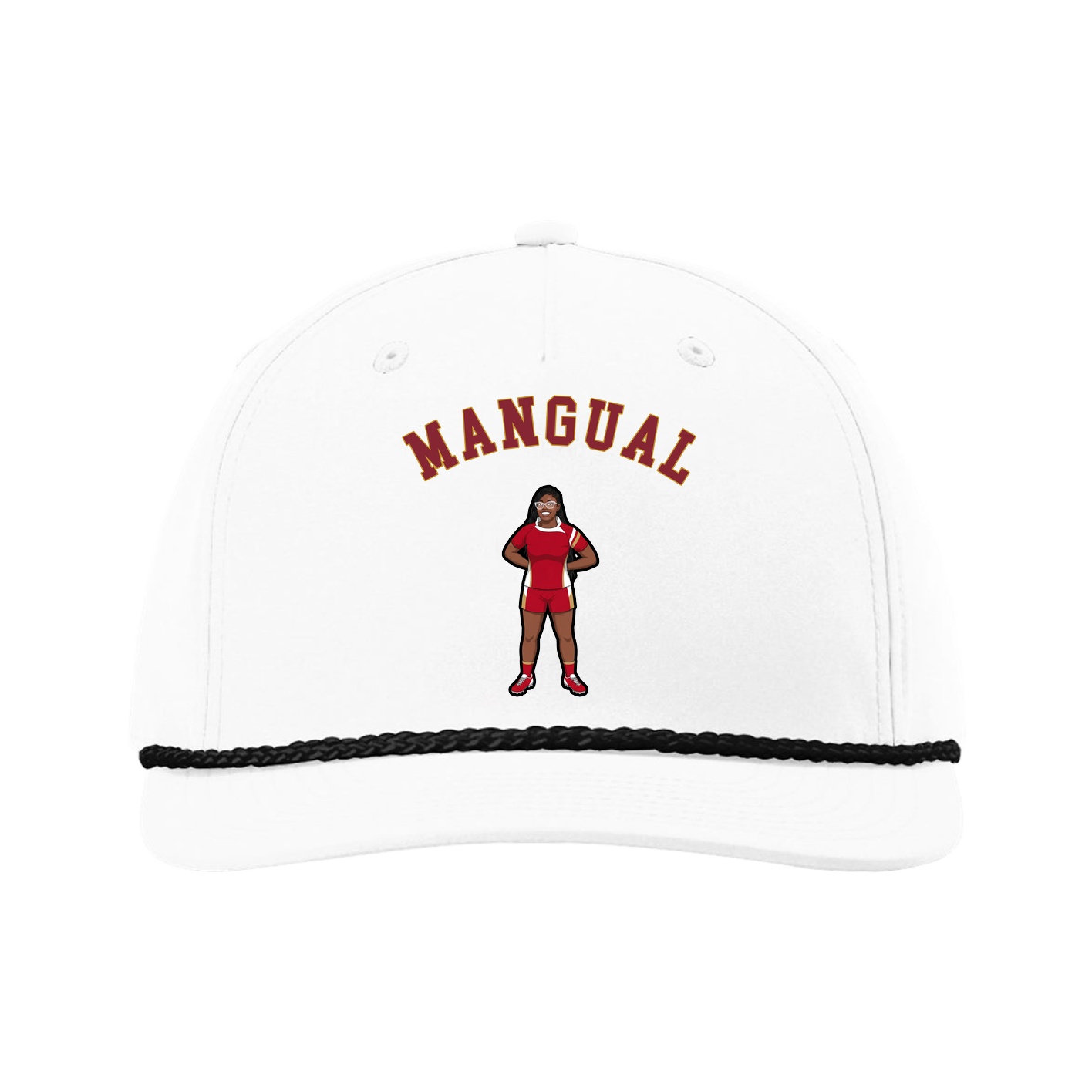 Five-Panel Classic Rope Cap — Shirsey Arch in White