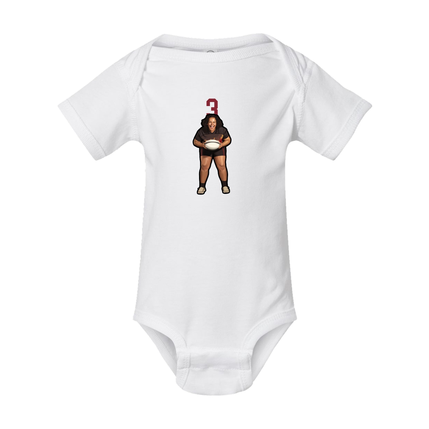 Baby Onesie — Number Top in White
