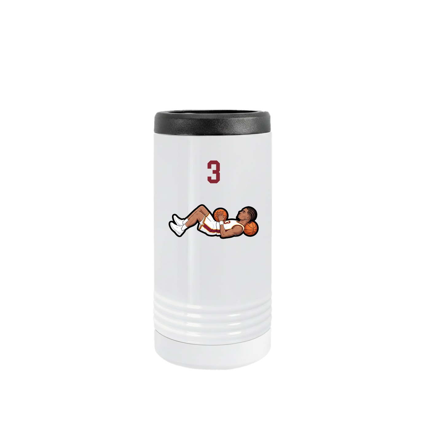 Slim Beverage Holder — Number Top in White