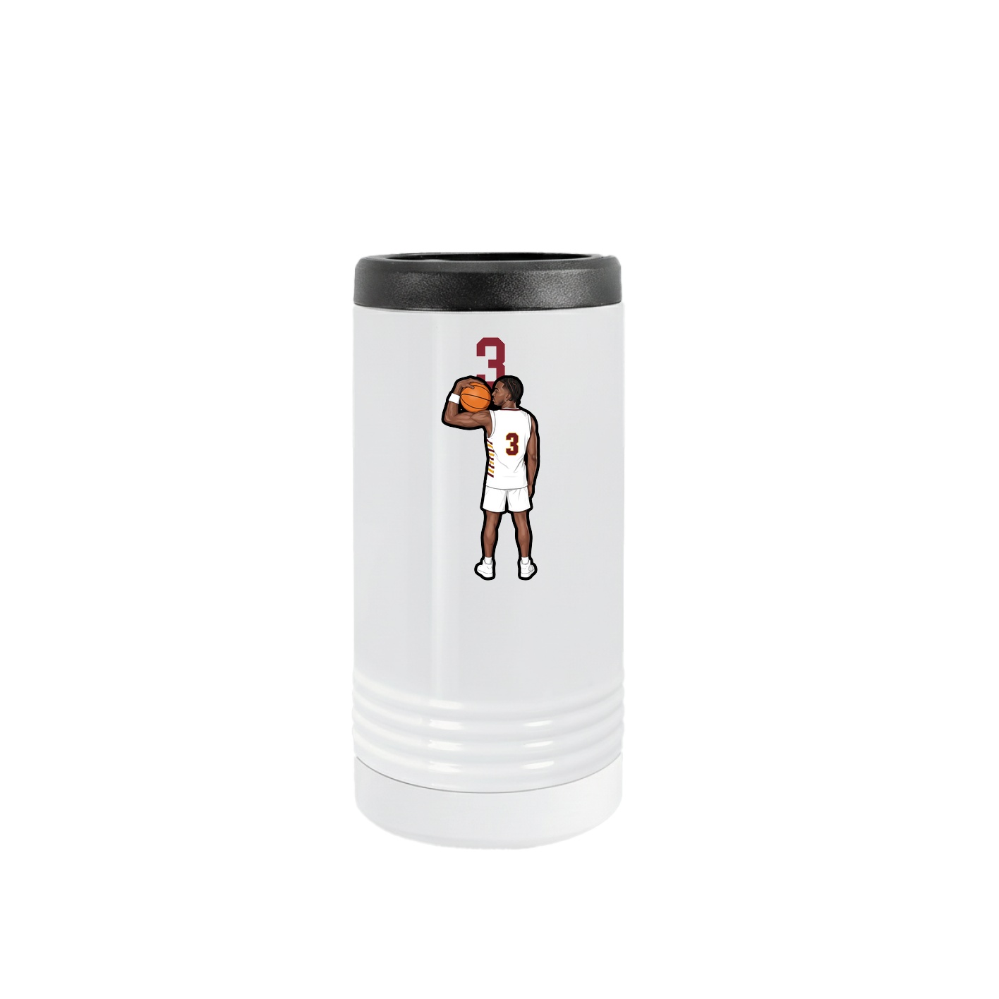 Slim Beverage Holder — Number Top in White