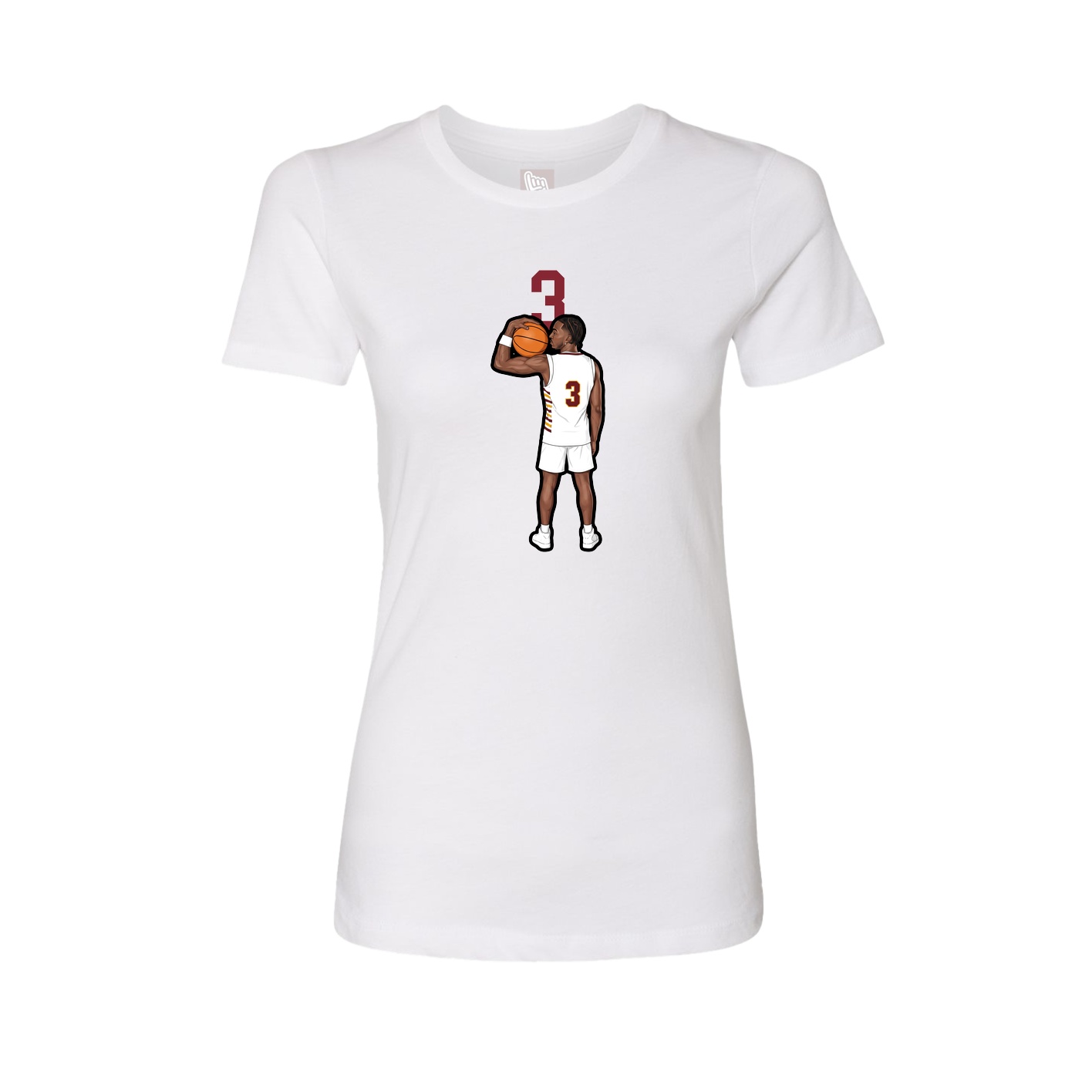 Womens Tee — Number Top in White