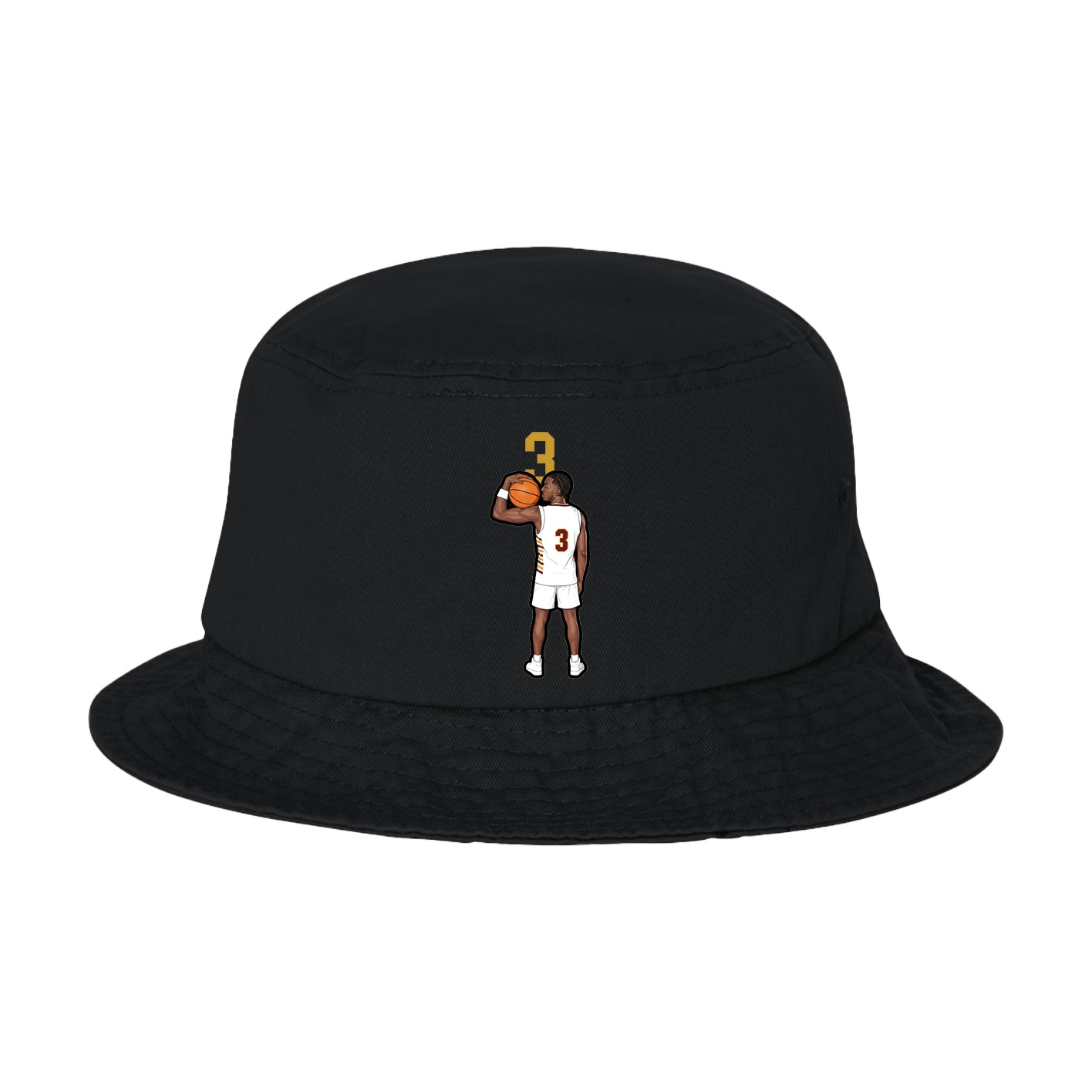 Bucket Cap — Number Top in Black