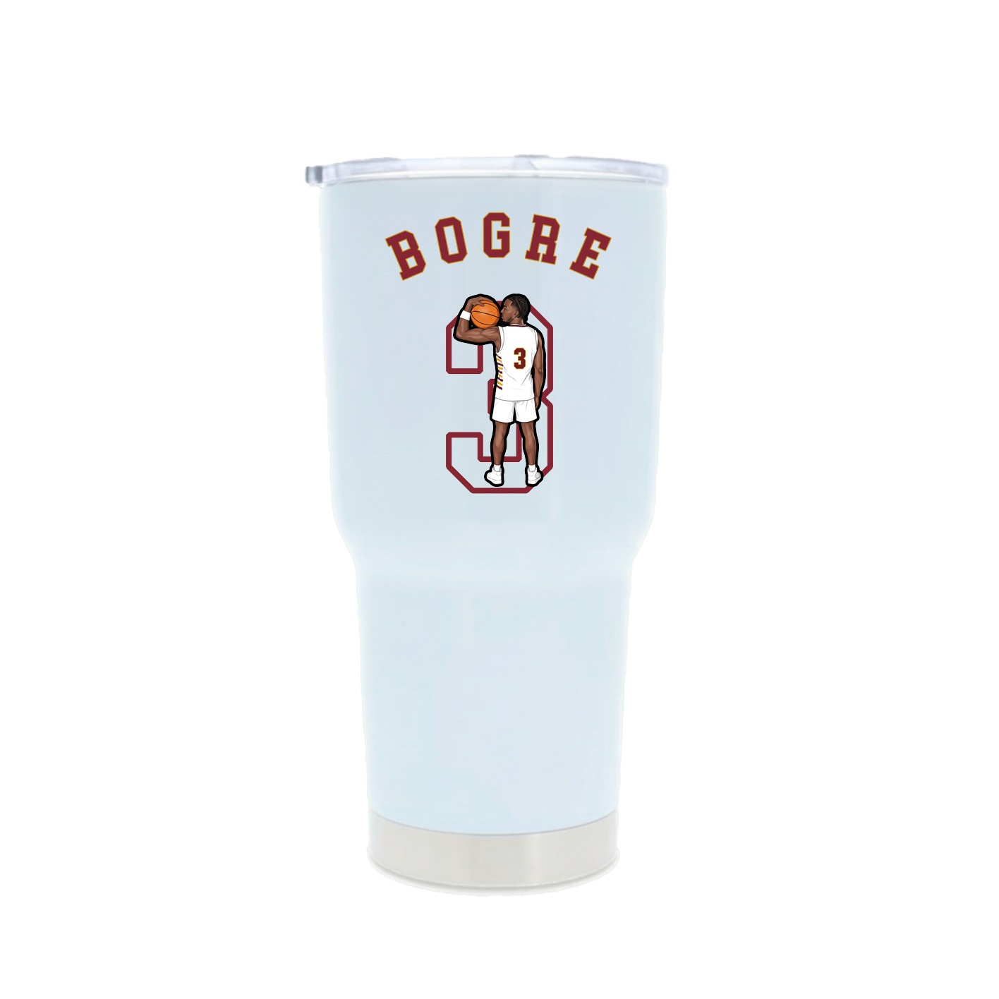 30oz Stainless Steel Tumbler — Shirsey Arch in White