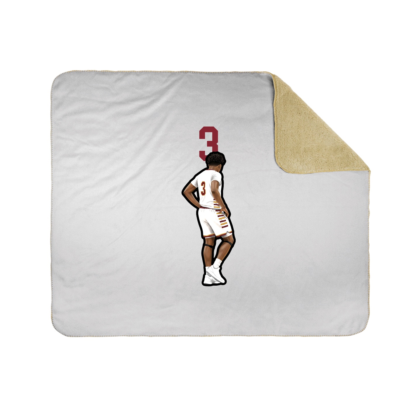 Throw Blanket — Number Top in White