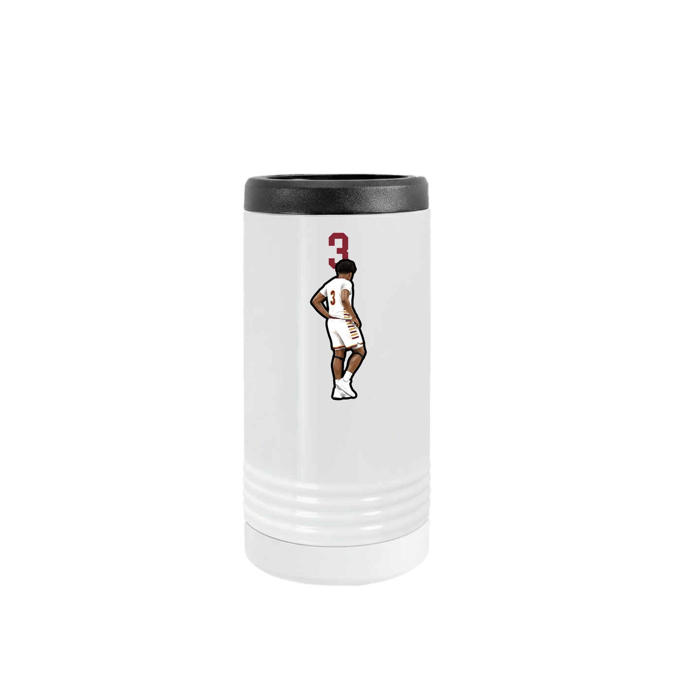 Slim Beverage Holder — Number Top in White