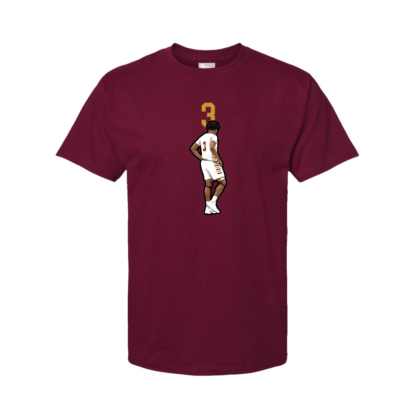 Tee — Number Top in Cardinal