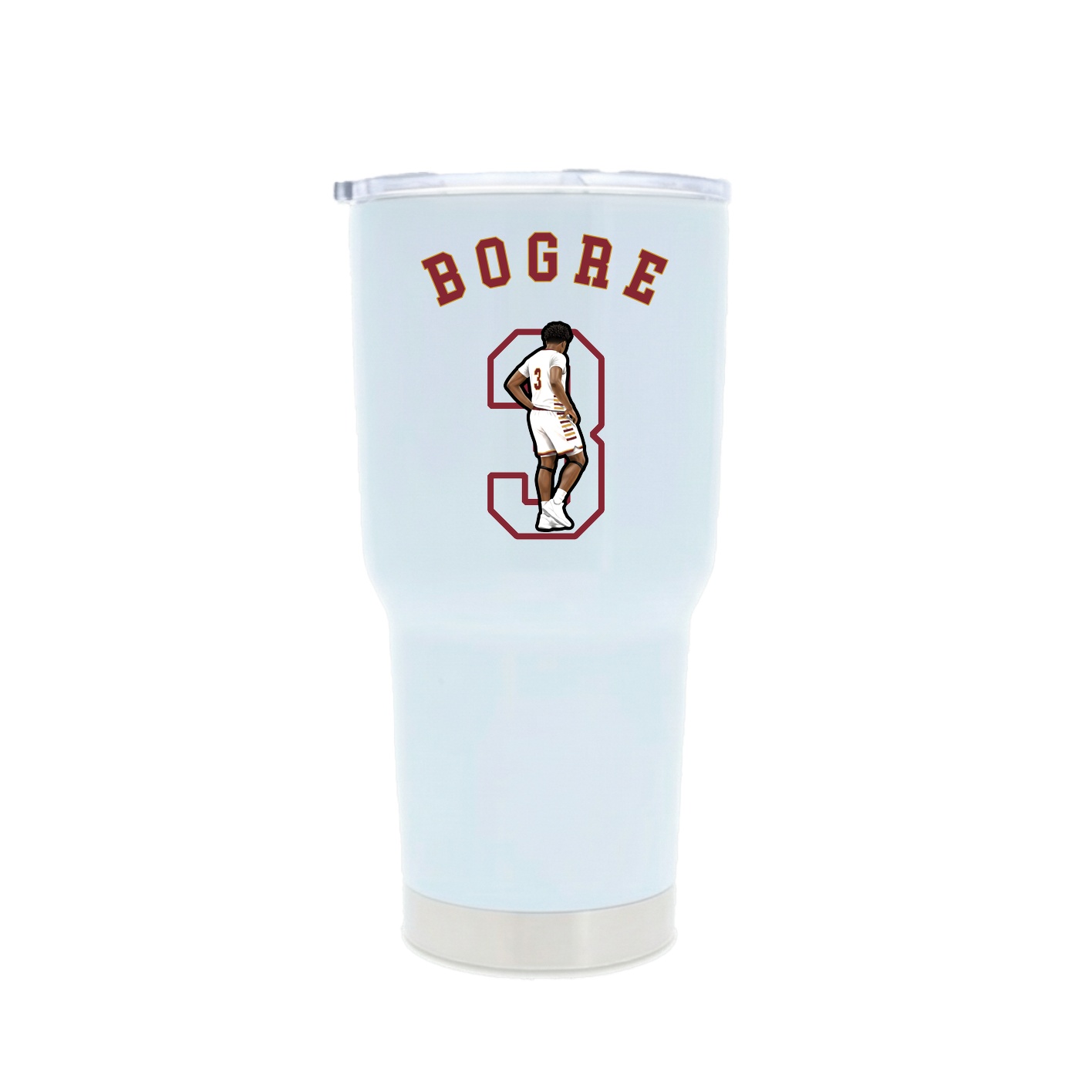 30oz Stainless Steel Tumbler — Shirsey Arch in White