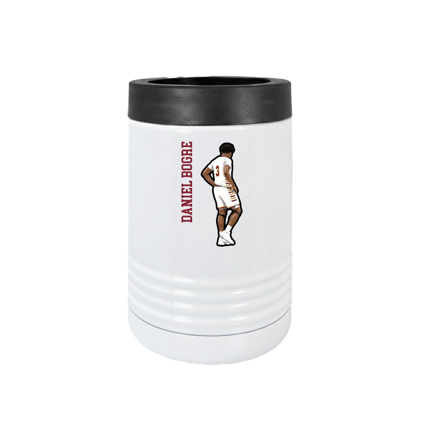 Beverage Holder — Name Vertical in White