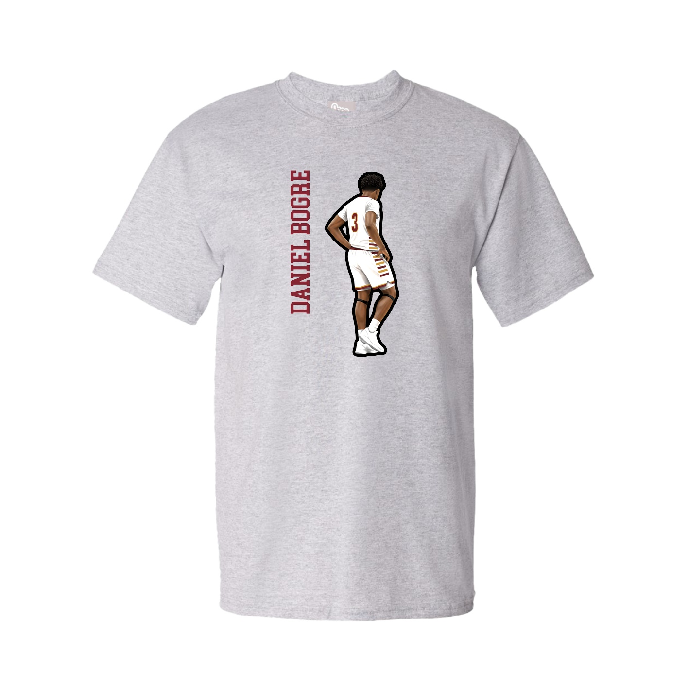 Tee — Name Vertical in Grey