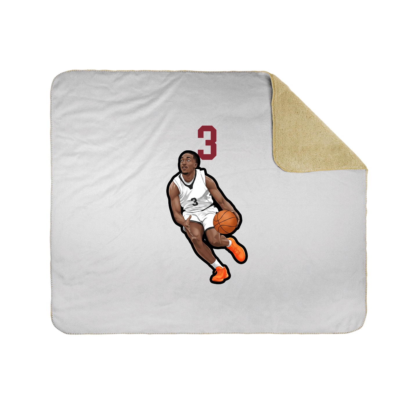Throw Blanket — Number Top in White