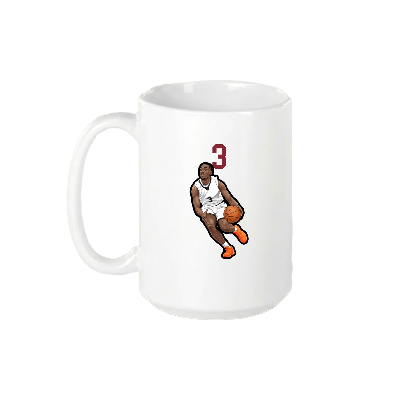 15oz Coffee Mug — Number Top in White