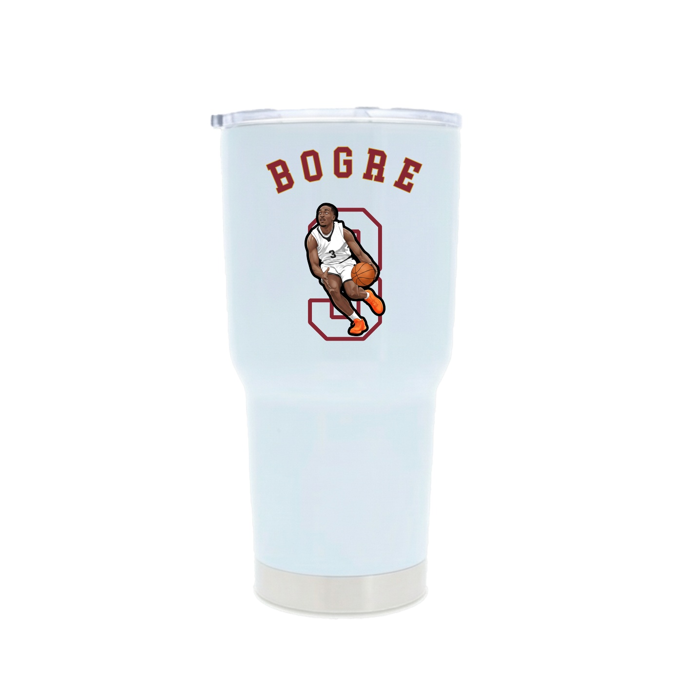 30oz Stainless Steel Tumbler — Shirsey Arch in White