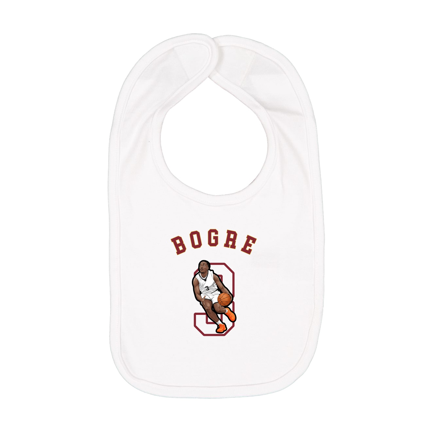 Infant Bib — Shirsey Arch in White