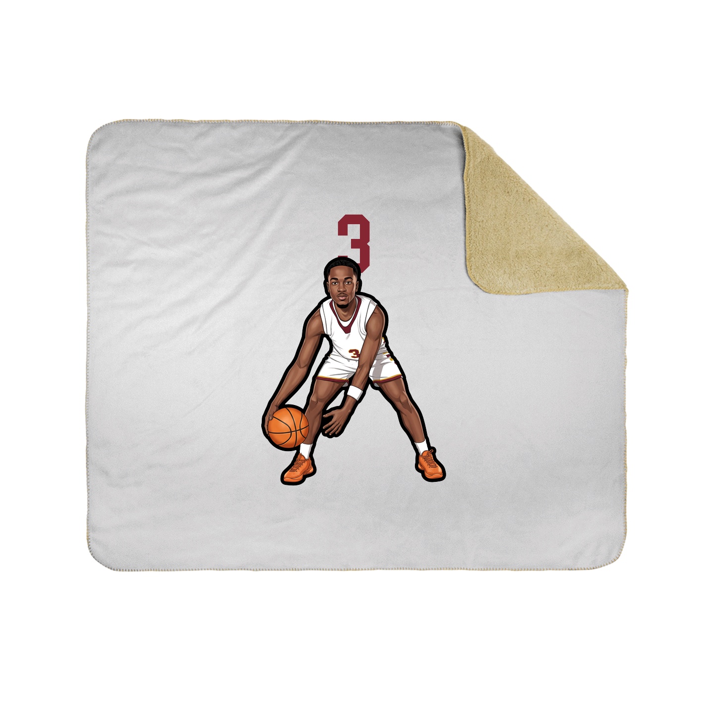 Throw Blanket — Number Top in White