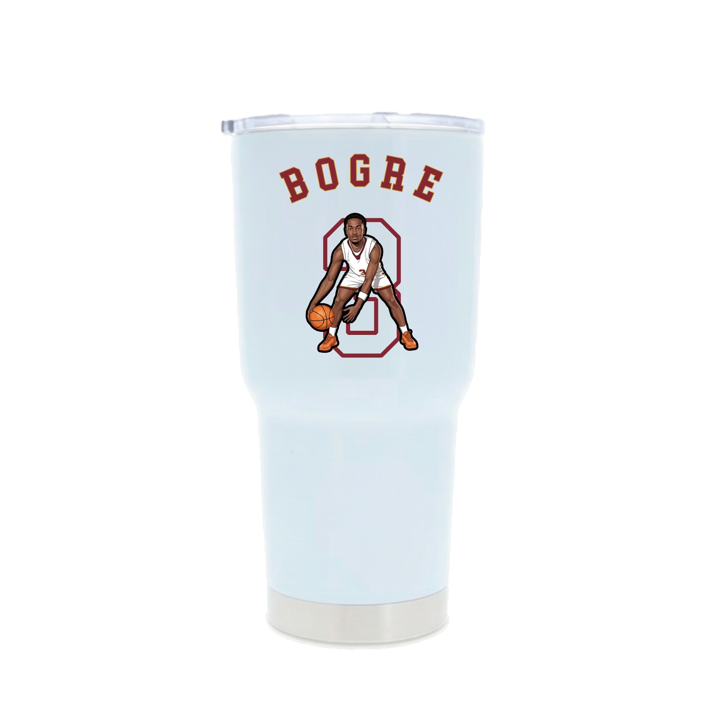 30oz Stainless Steel Tumbler — Shirsey Arch in White