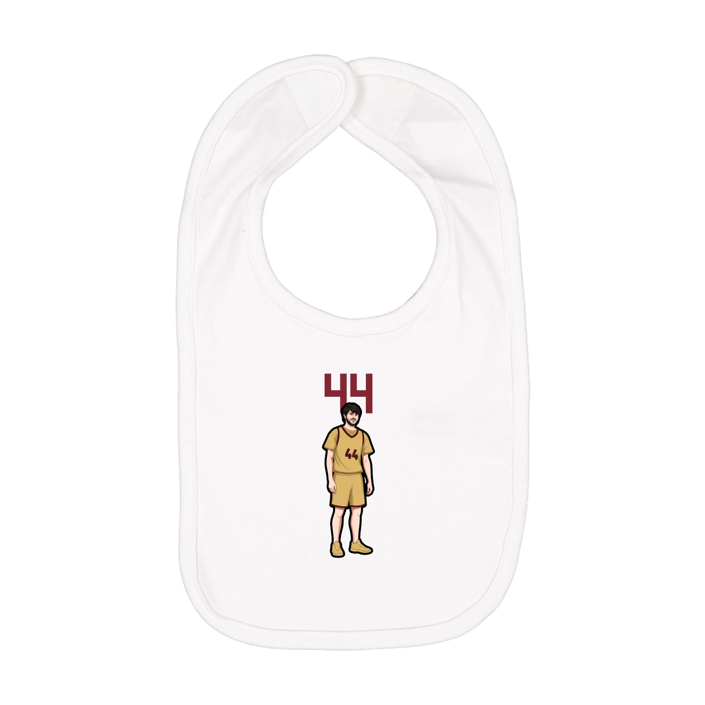 Infant Bib — Number Top in White