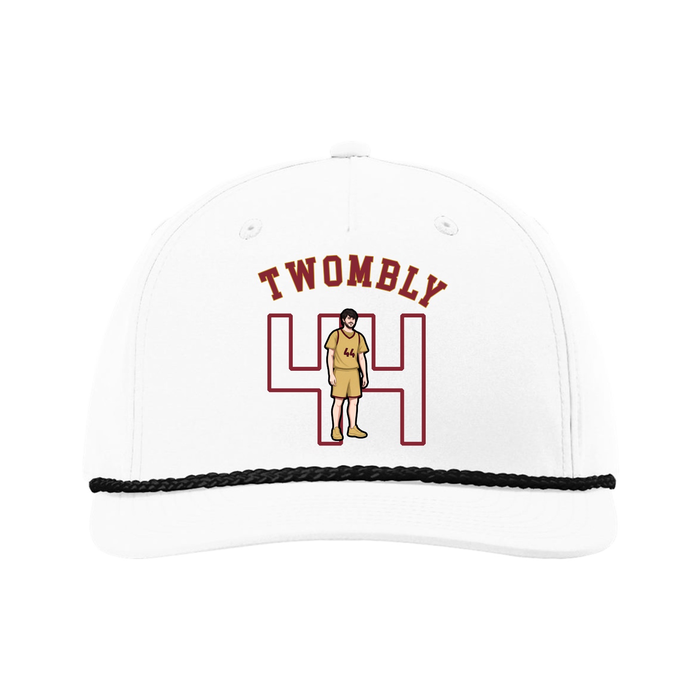 Five-Panel Classic Rope Cap — Shirsey Arch in White