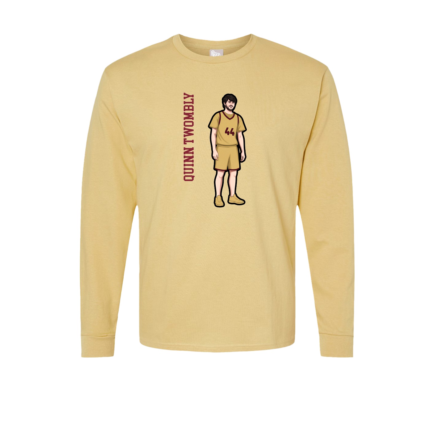 Long Sleeve Tee — Name Vertical in Vegas Gold