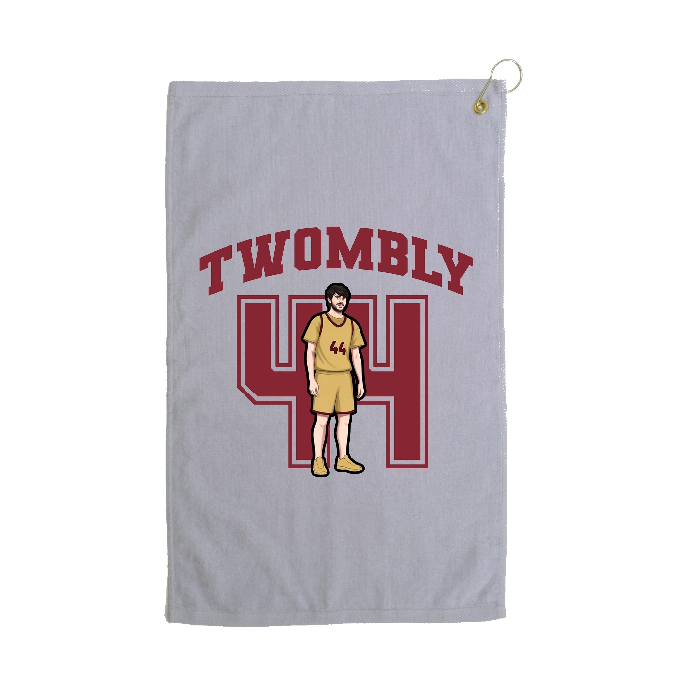 Golf Towel — Number in Grey