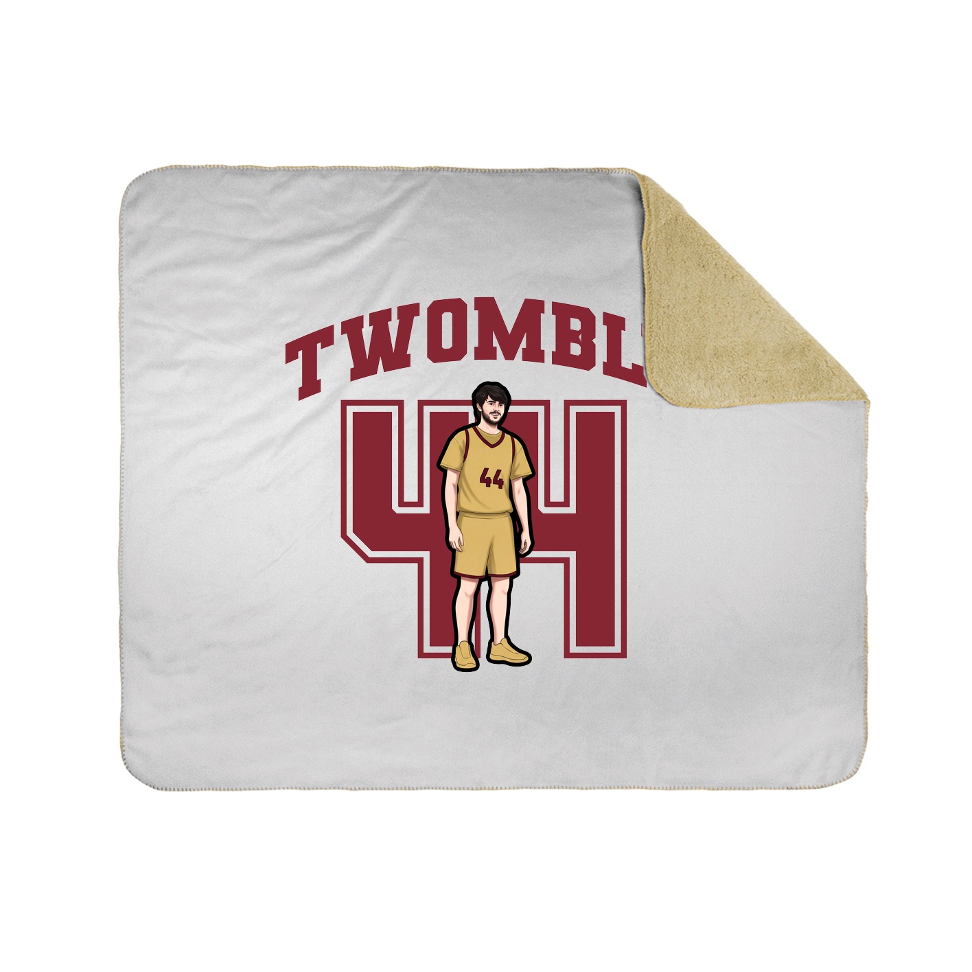 Throw Blanket — Number in White