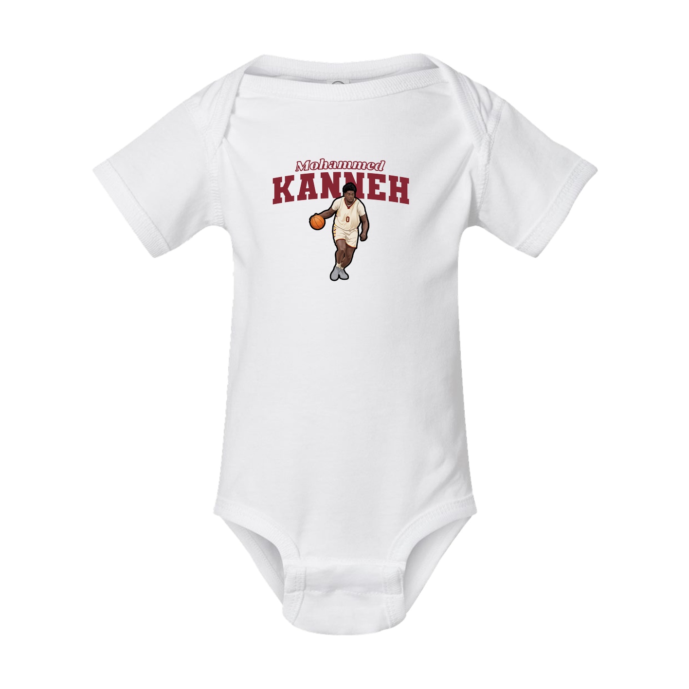 Baby Onesie — Name Arch in White