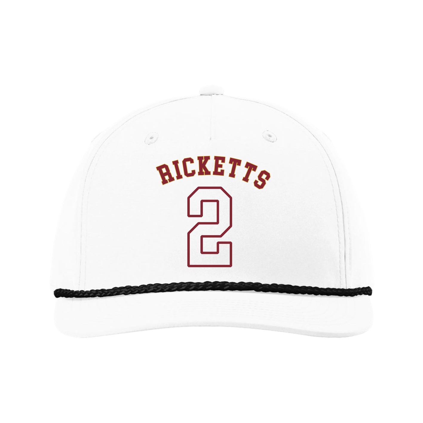 Five-Panel Classic Rope Cap — Shirsey Arch in White