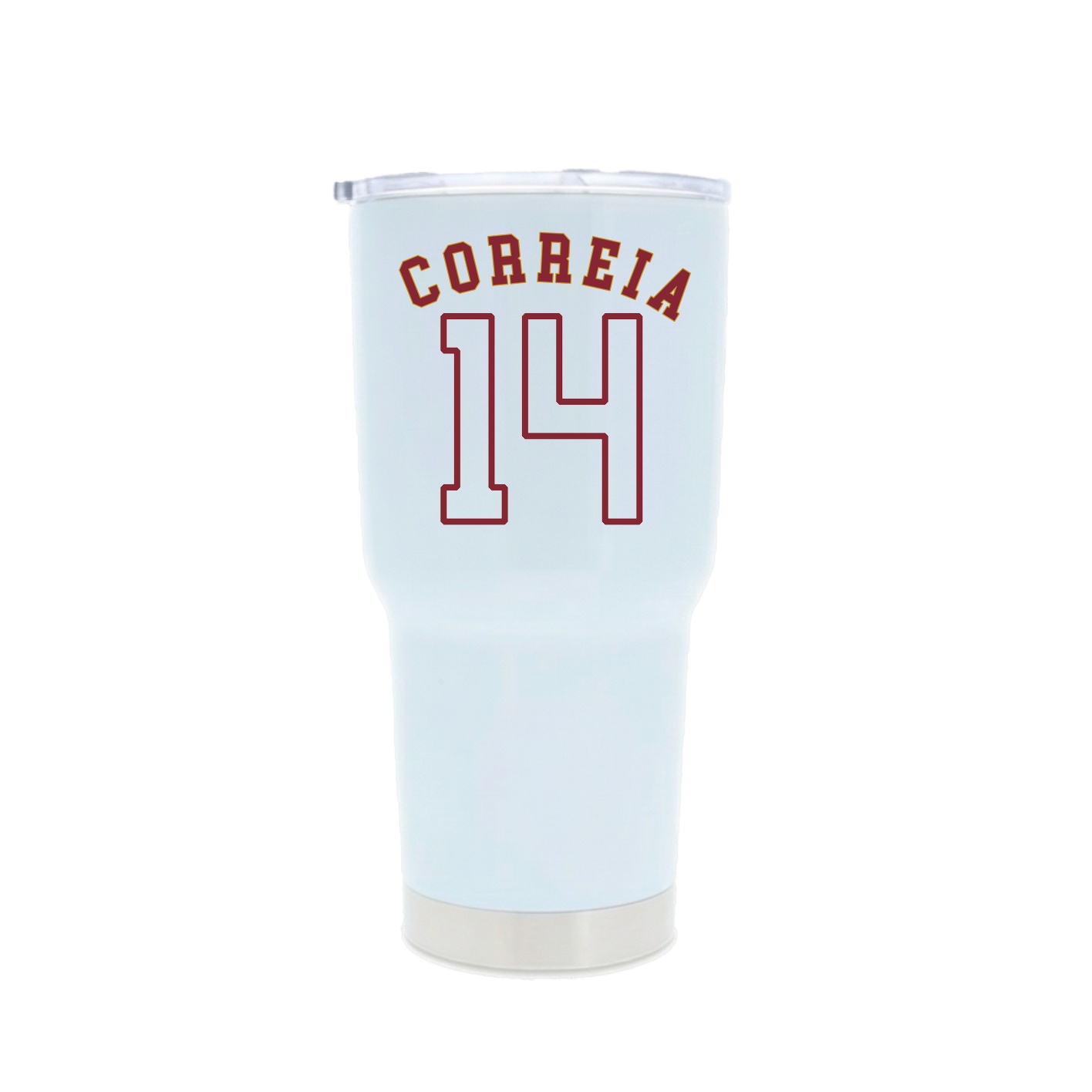 30oz Stainless Steel Tumbler — Shirsey Arch in White