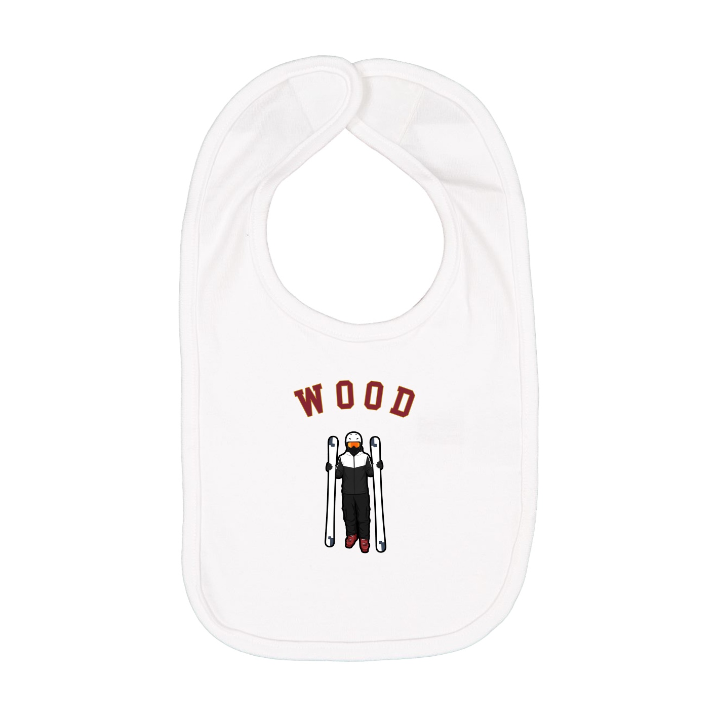 Infant Bib — Shirsey Arch in White