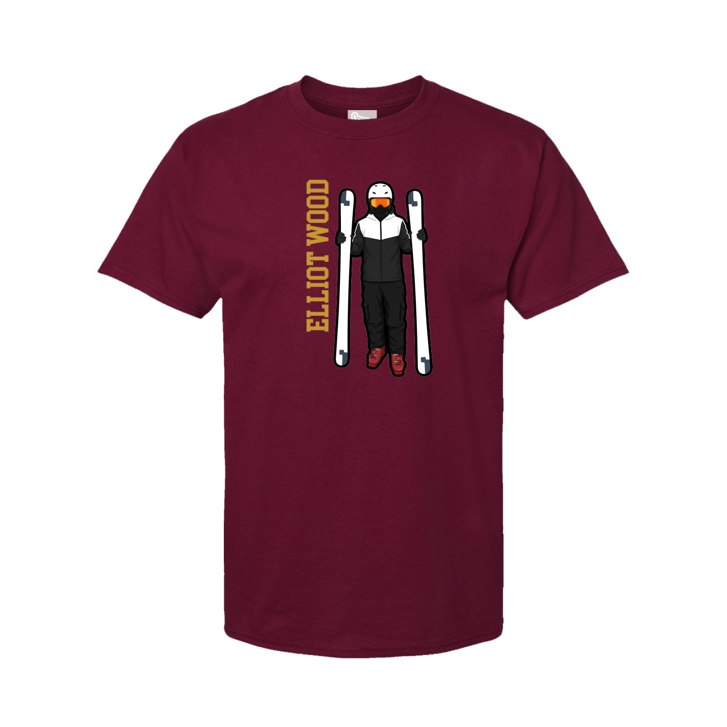Tee — Name Vertical in Cardinal