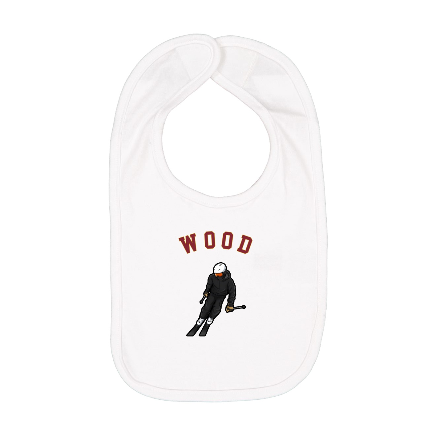 Infant Bib — Shirsey Arch in White