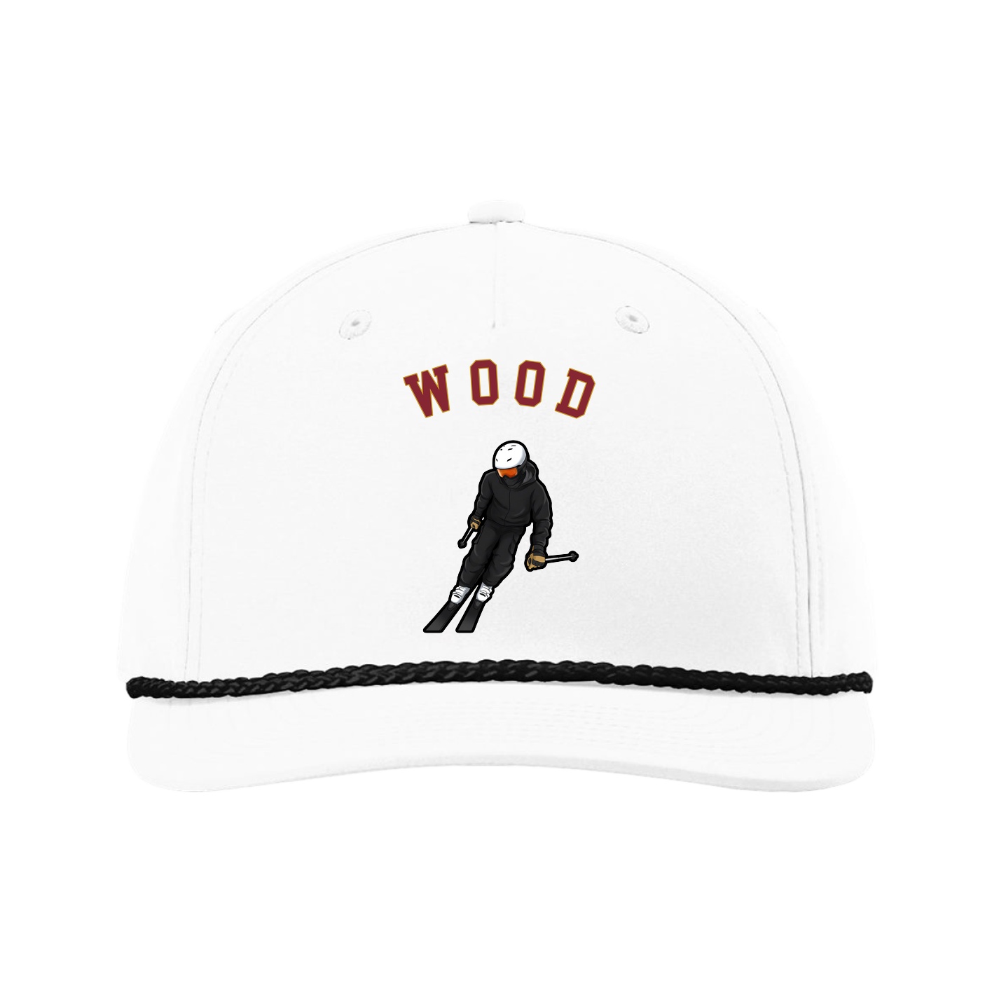Five-Panel Classic Rope Cap — Shirsey Arch in White