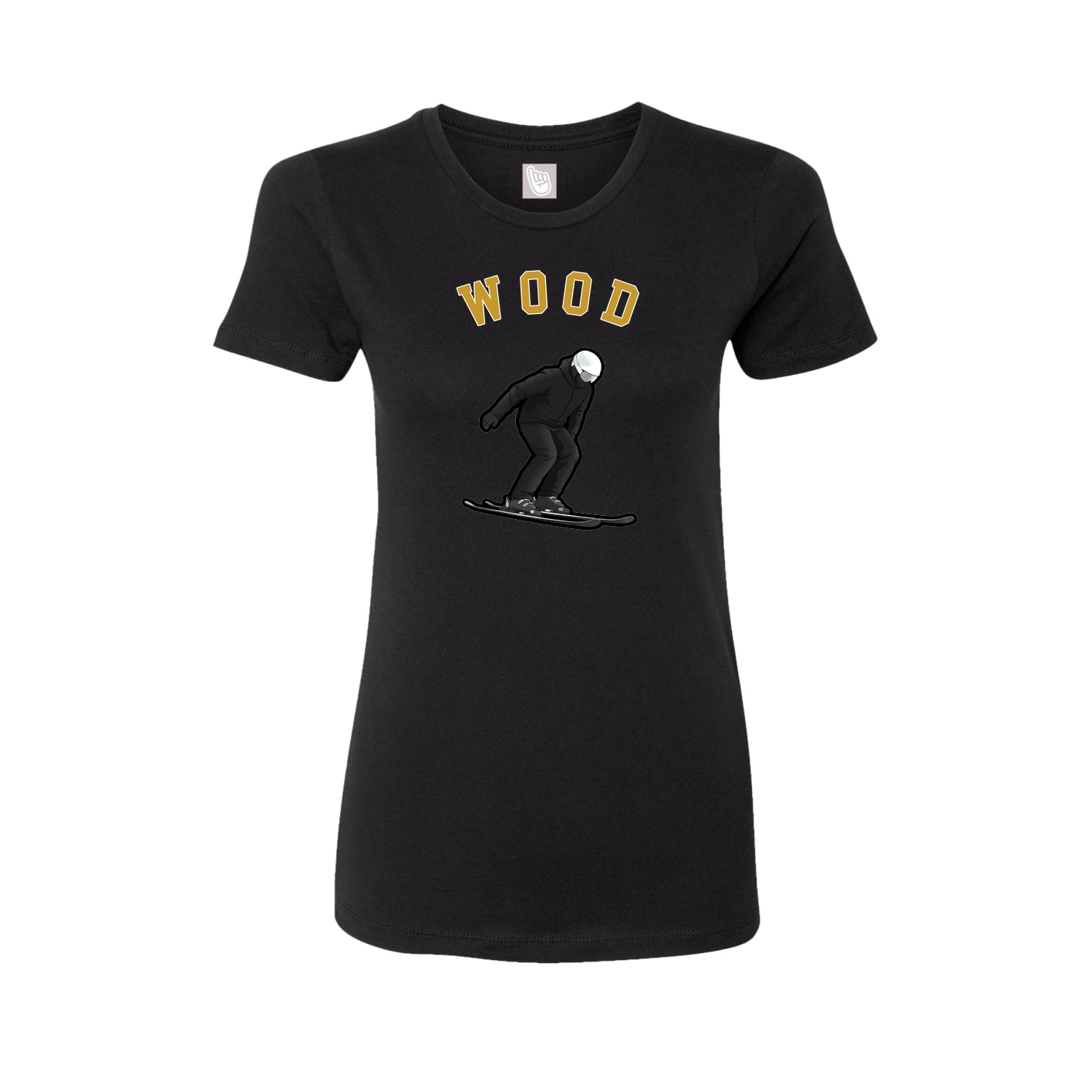 Fitted Women's Tee — Shirsey Arch in Black