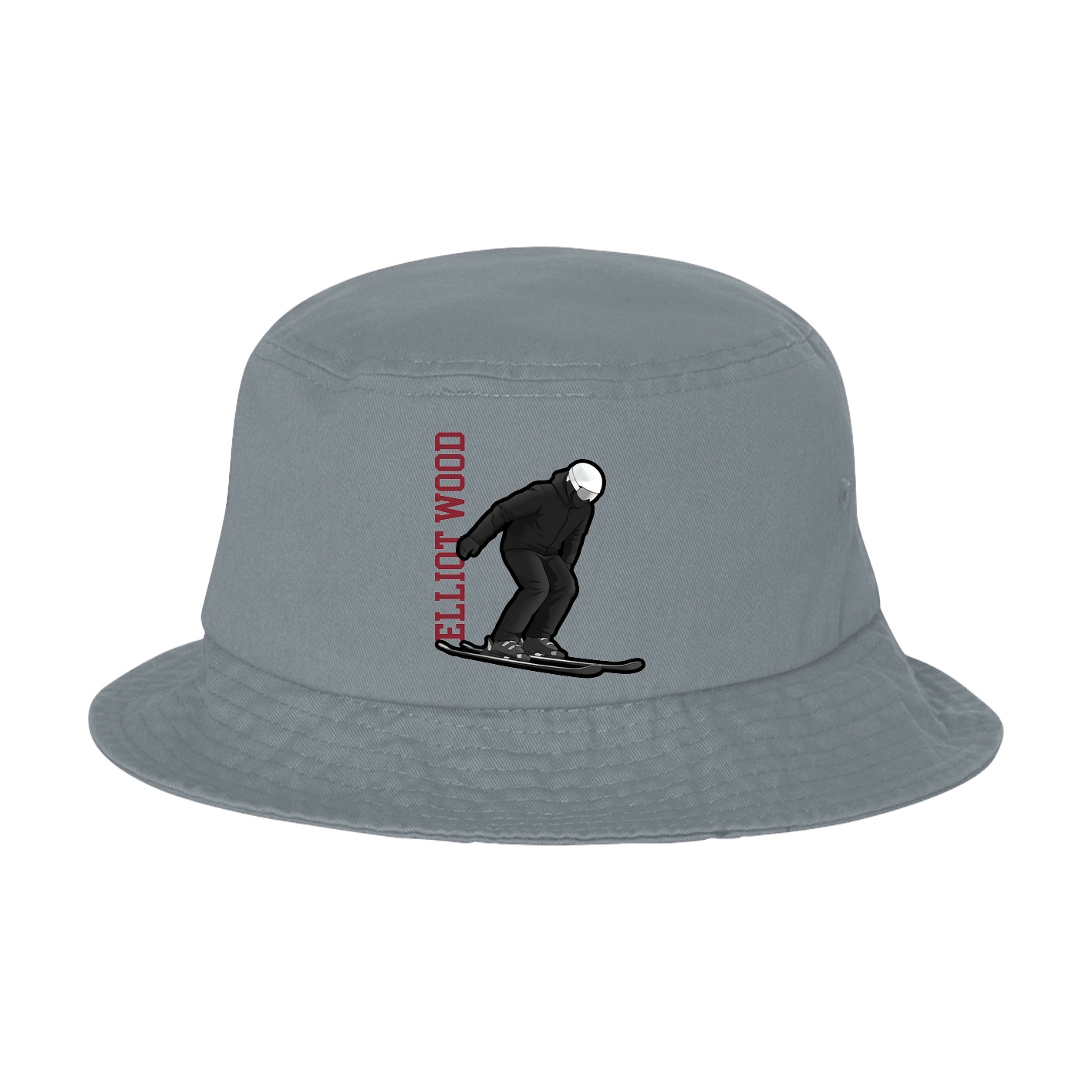 Bucket Cap — Name Vertical in Grey