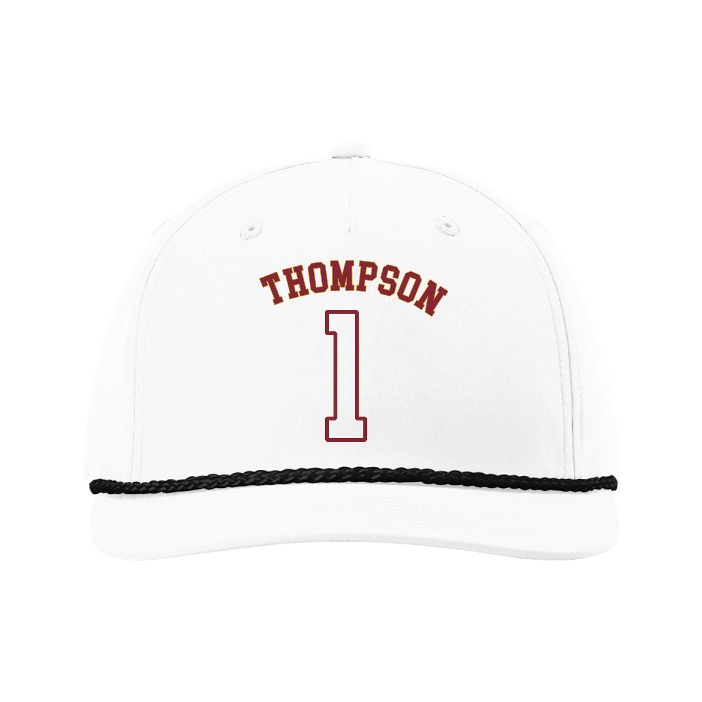 Five-Panel Classic Rope Cap — Shirsey Arch in White
