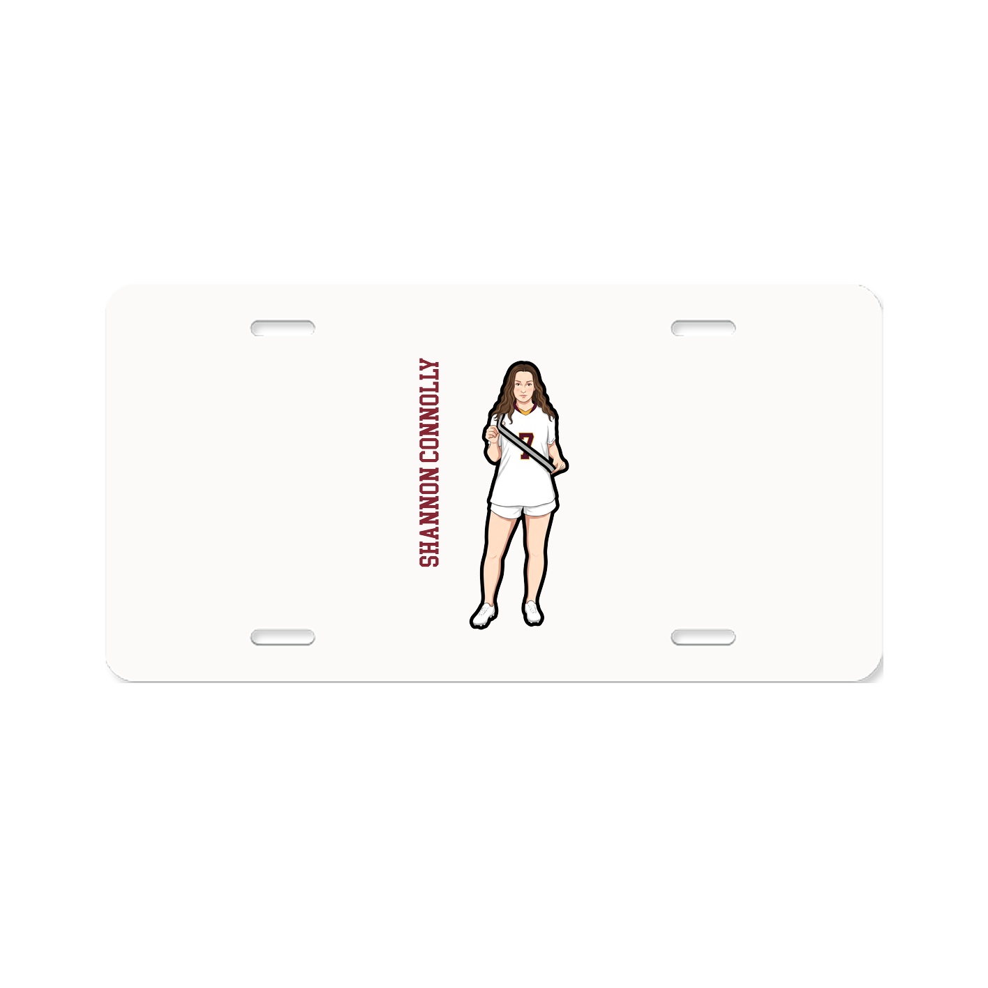 License Plate — Name Vertical in Classic