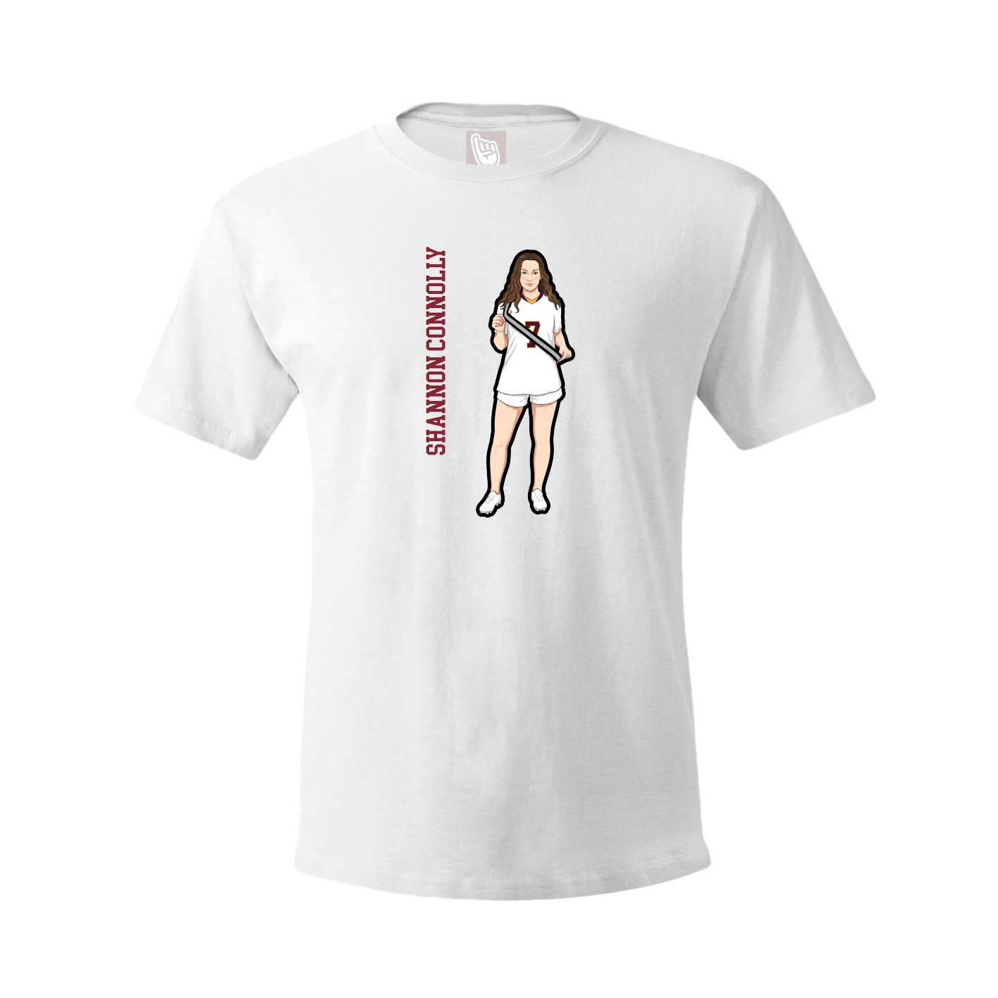 Youth Tee — Name Vertical in White