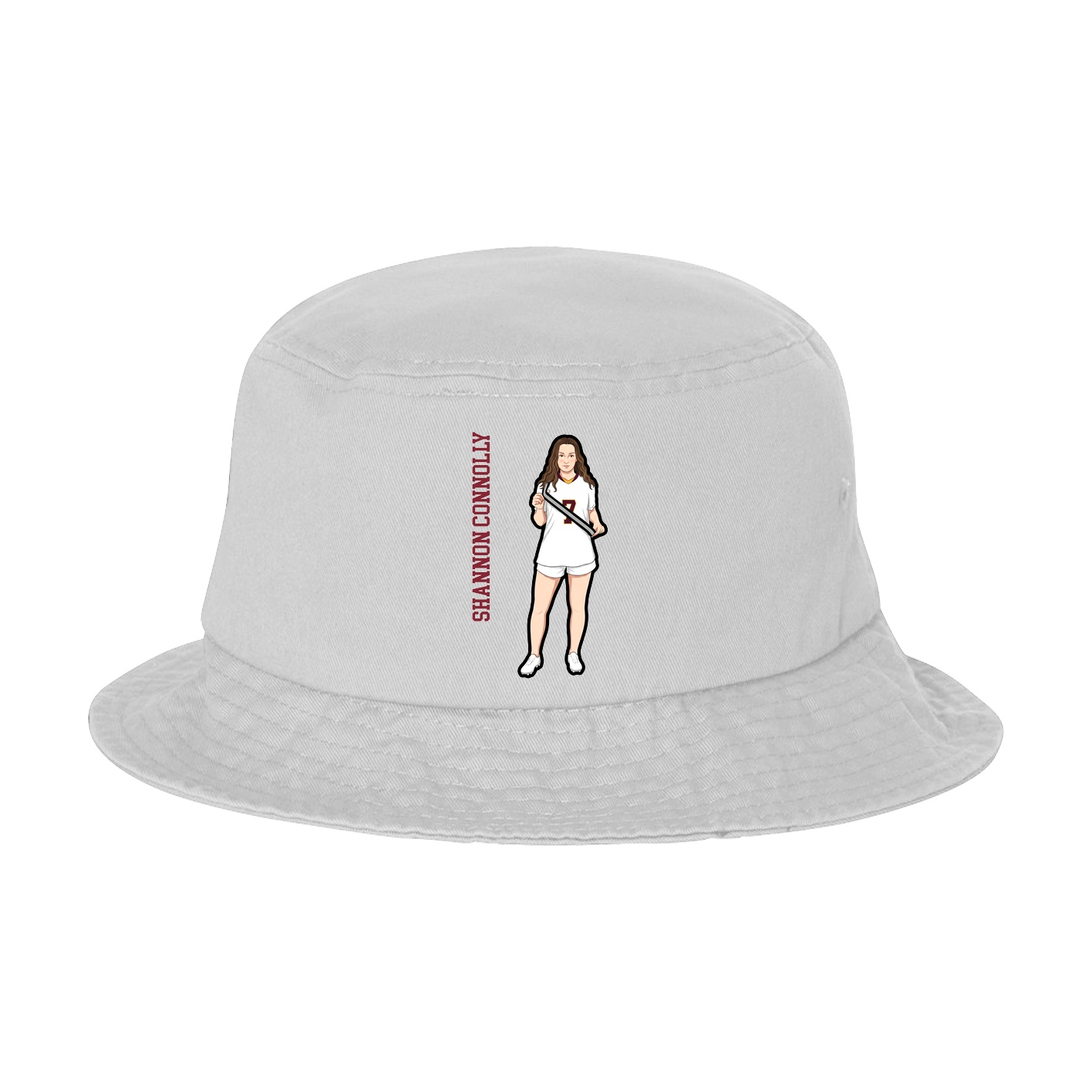 Bucket Cap — Name Vertical in White