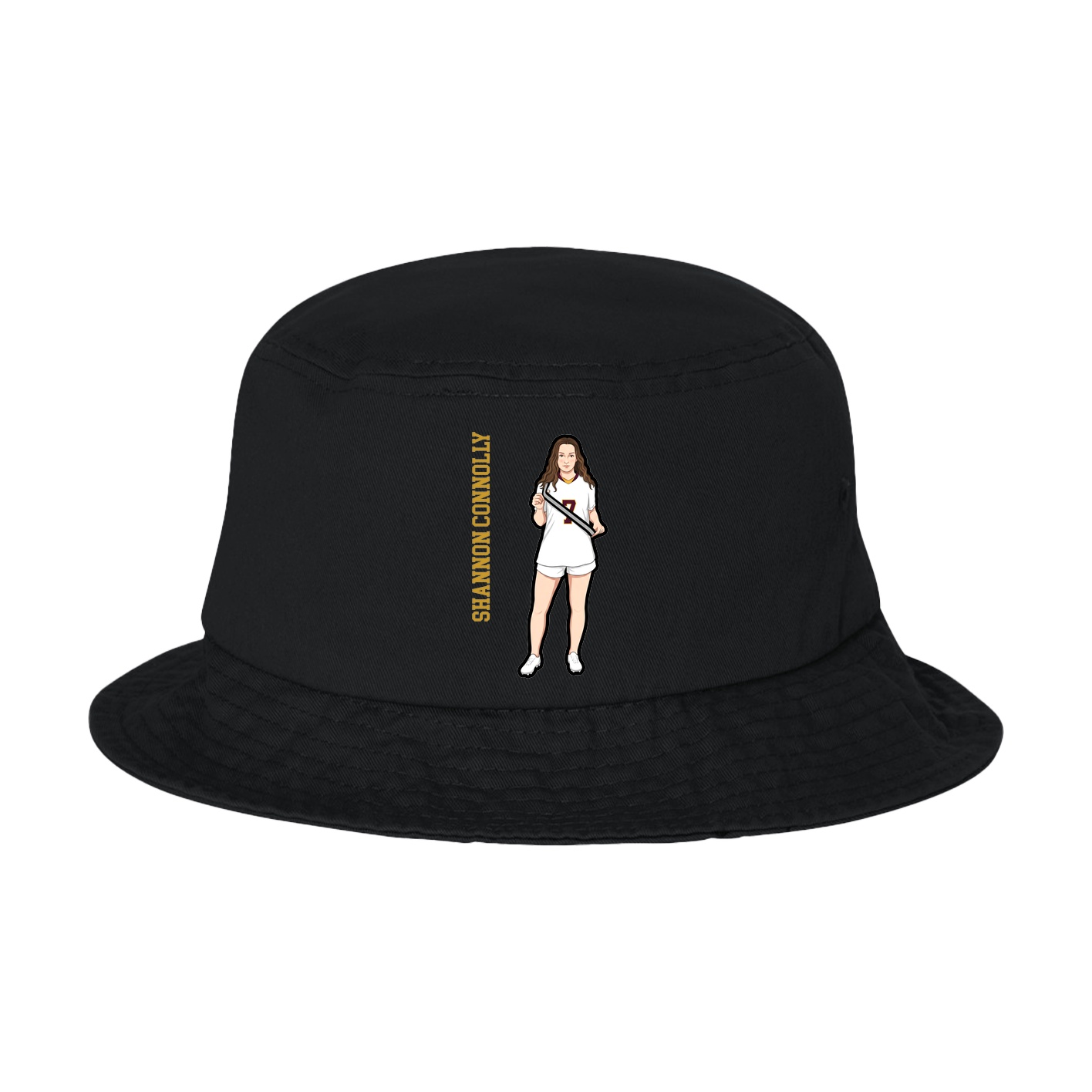 Bucket Cap — Name Vertical in Black