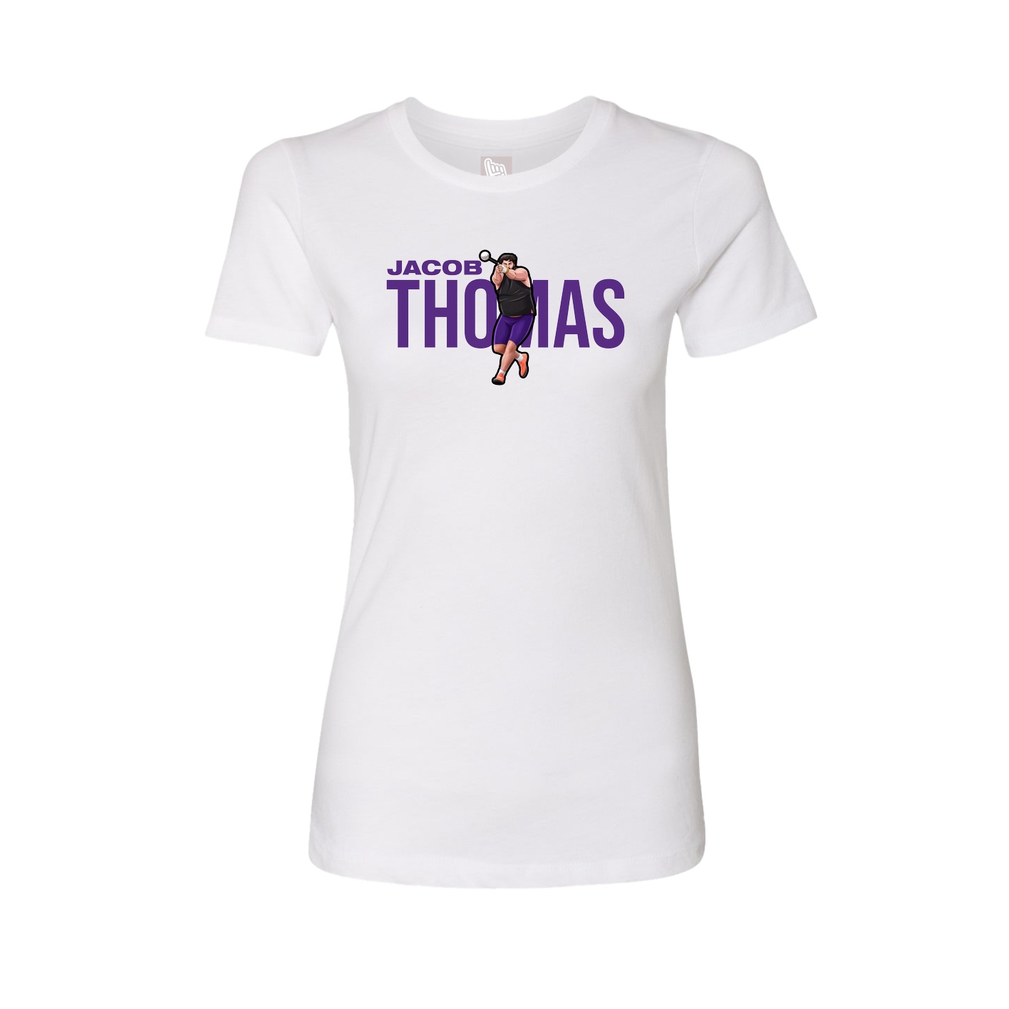 Fitted Women's Tee — Player Name in White