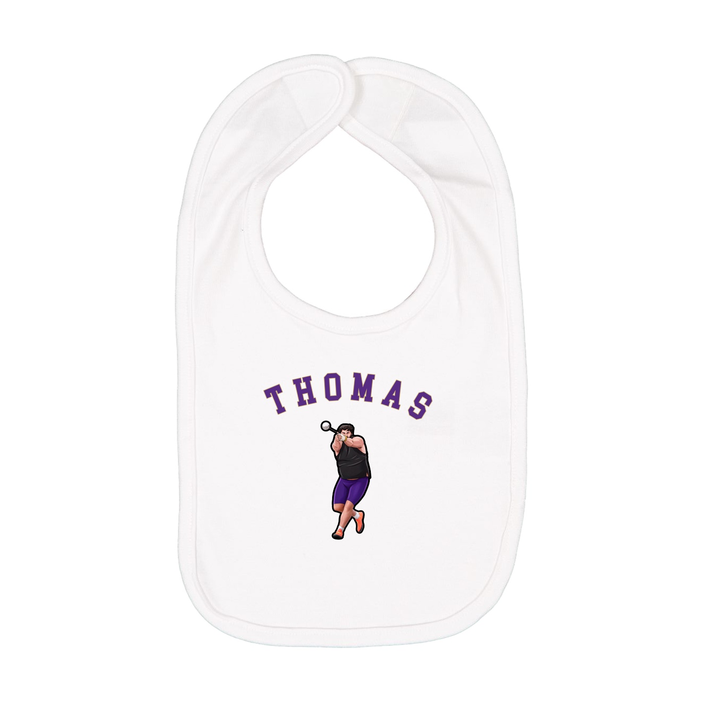 Infant Bib — Shirsey Arch in White