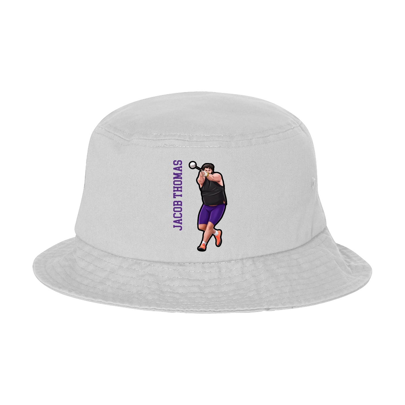Bucket Cap — Name Vertical in White