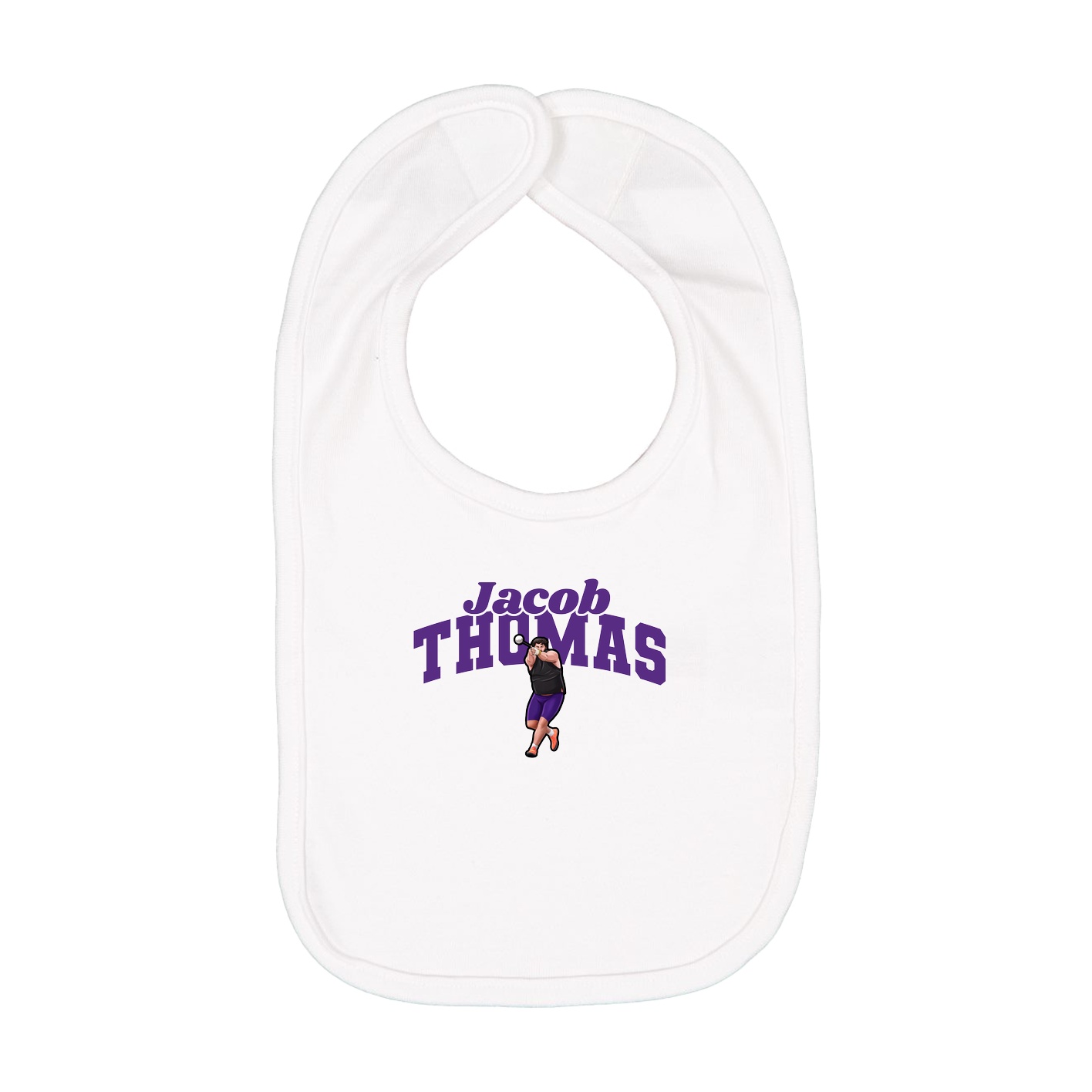 Infant Bib — Signature Arch in White