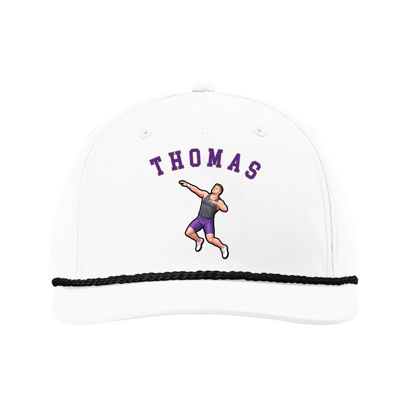 Five-Panel Classic Rope Cap — Shirsey Arch in White