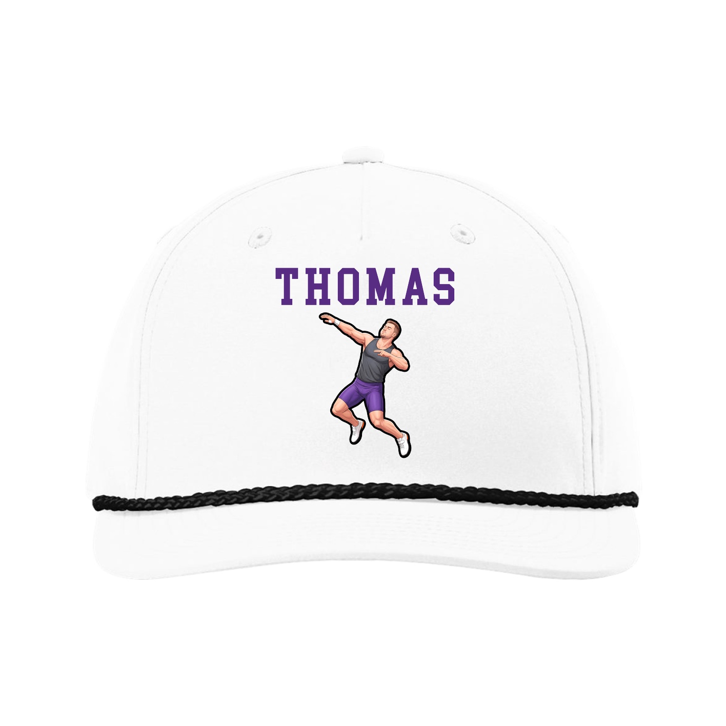 Five-Panel Classic Rope Cap — Shirsey in White