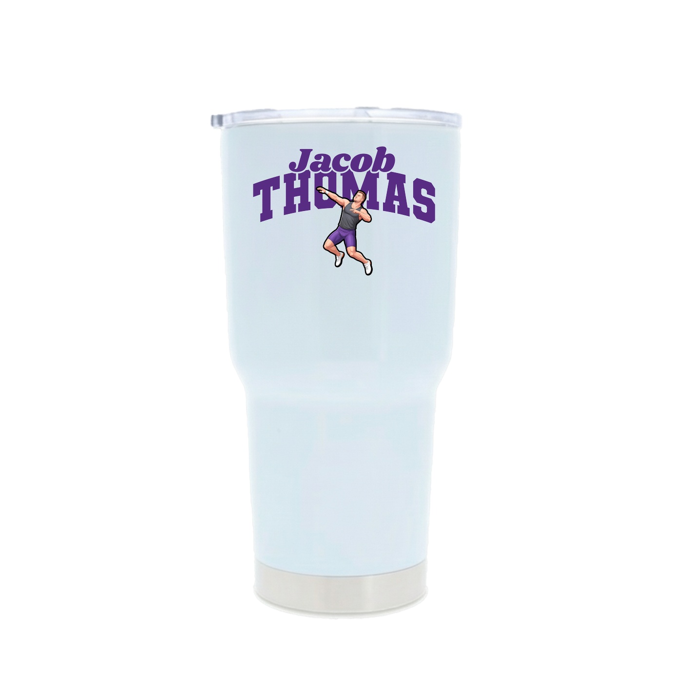 30oz Stainless Steel Tumbler — Signature Arch in White