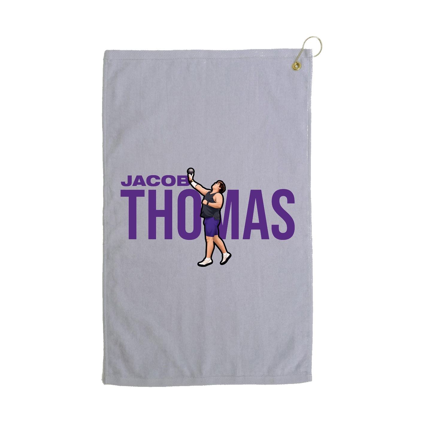 Golf Towel — Player Name in Grey