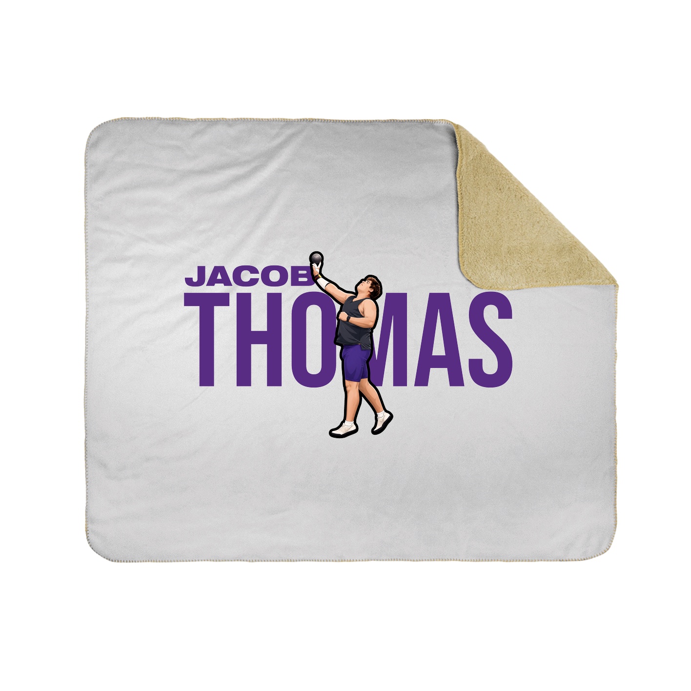 Throw Blanket — Player Name in White