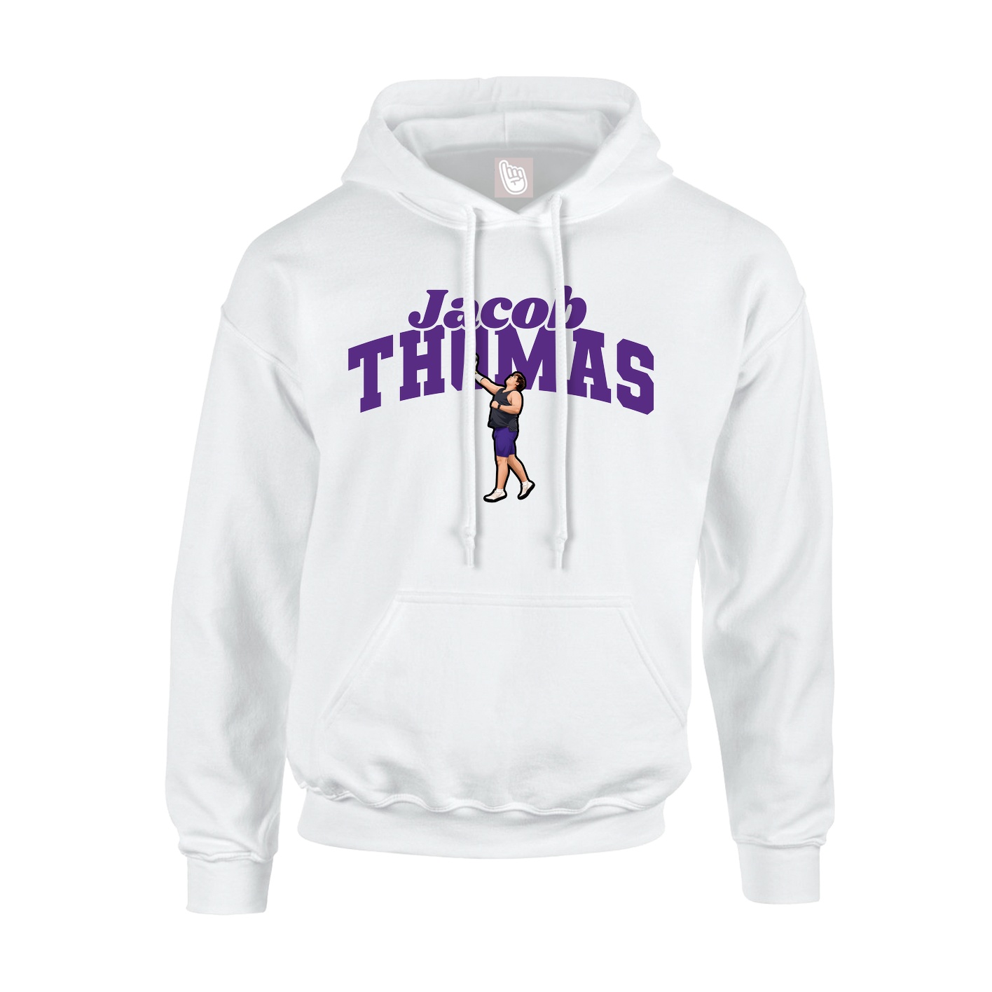 Youth Hoodie — Signature Arch in White